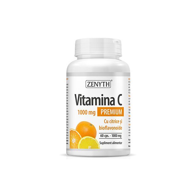 Vitamina C Premium cu citrice si bioflavonoide 1000mg 60 cps, Zenyth
