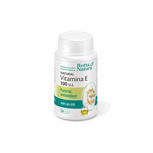 Vitamina E naturala 100UI 30 cps, Rotta Natura
