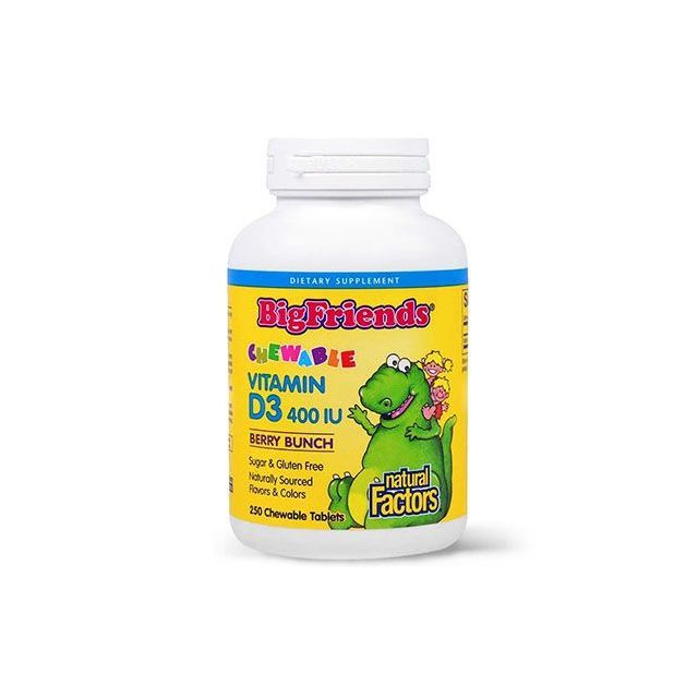 Vitamina D3 pentru copii 400UI 250 tbl, Natural Factors