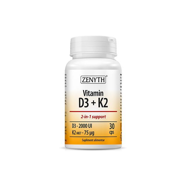 Vitamin D3 + K2 30 cps, Zenyth