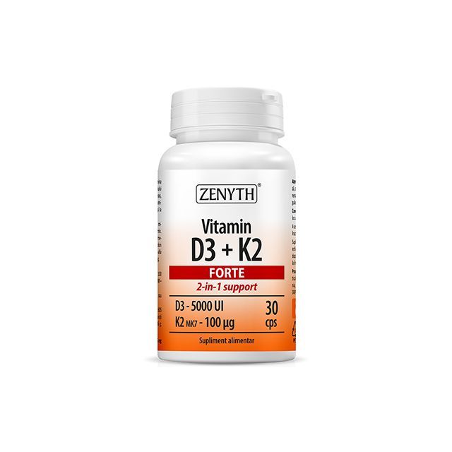Vitamin D3 + K2 Forte 30 cps, Zenyth