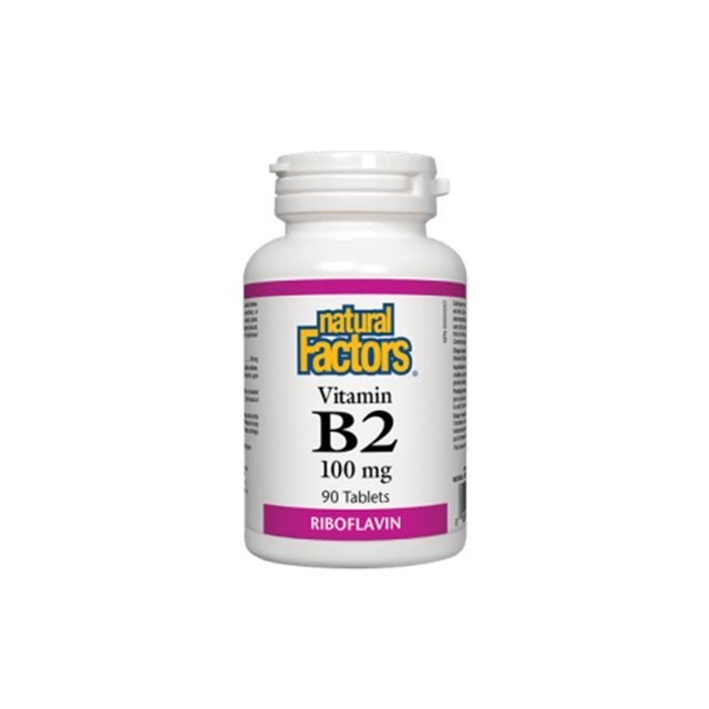 Vitamina B2 - Riboflavina 100mg 90 tbl, Natural Factors