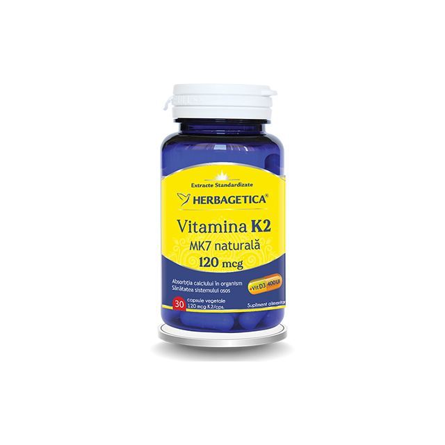 Vitamina K2 MK7 30 cps, Herbagetica