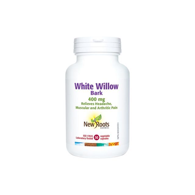 White Willow Bark (Aspirina organica) 400mg 50 cps, New Roots