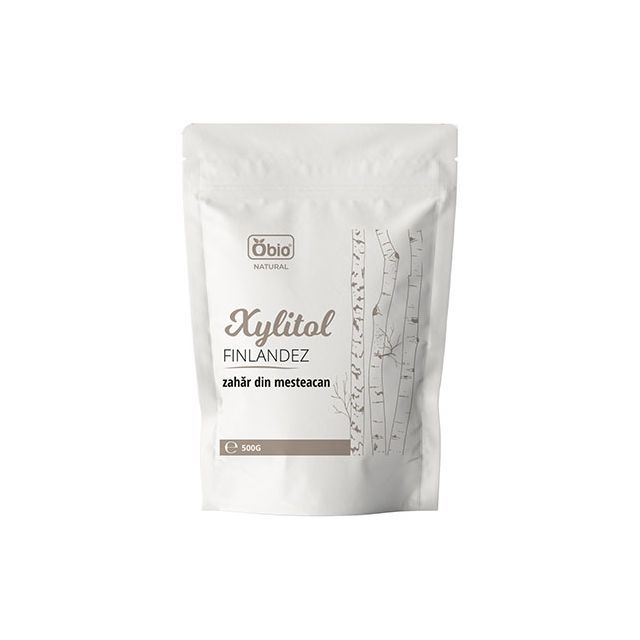 Xylitol finlandez (zahar de mesteacan) 500g, Obio