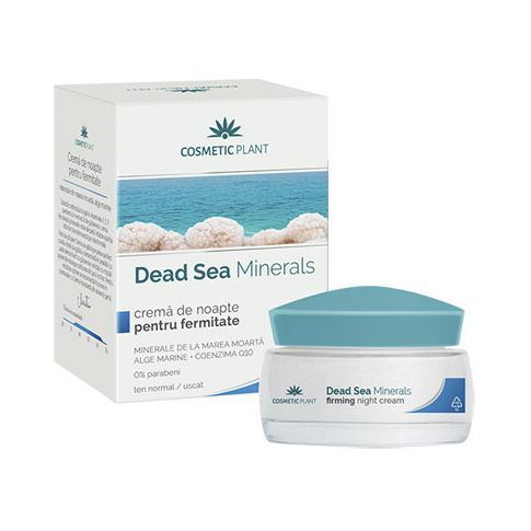 Crema de noapte pentru fermitate cu minerale de la Marea Moarta, alge  marine, coenzima Q10 - Dead Sea Minerals - Cosmetic Plant | Eherbal