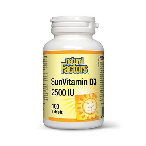 SunVitamin D3 Forte 2500UI 100 tbl, Natural Factots