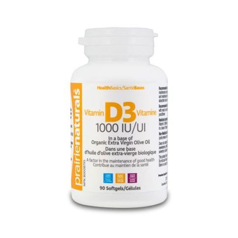 Vitamina D3 Forte 1000UI 90 cps, Prairie Naturals
