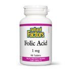 Acid Folic (Vitamina B9) 1mg 90 tbl, Natural Factors