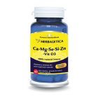 Ca+Mg+Se+Si+Zn cu Vit D3 Complex Forte 60 cps, Herbagetica