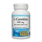 L-Carnitine 500mg 60 cps, Natural Factors