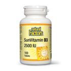 SunVitamin D3 Forte 2500UI 100 tbl, Natural Factots